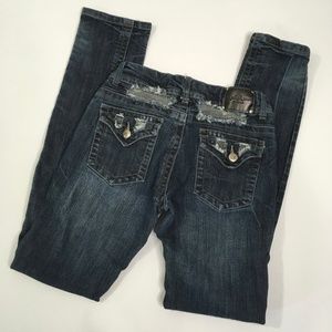 Red Rivet Jeans Junior Size 7, Camo Accent J2